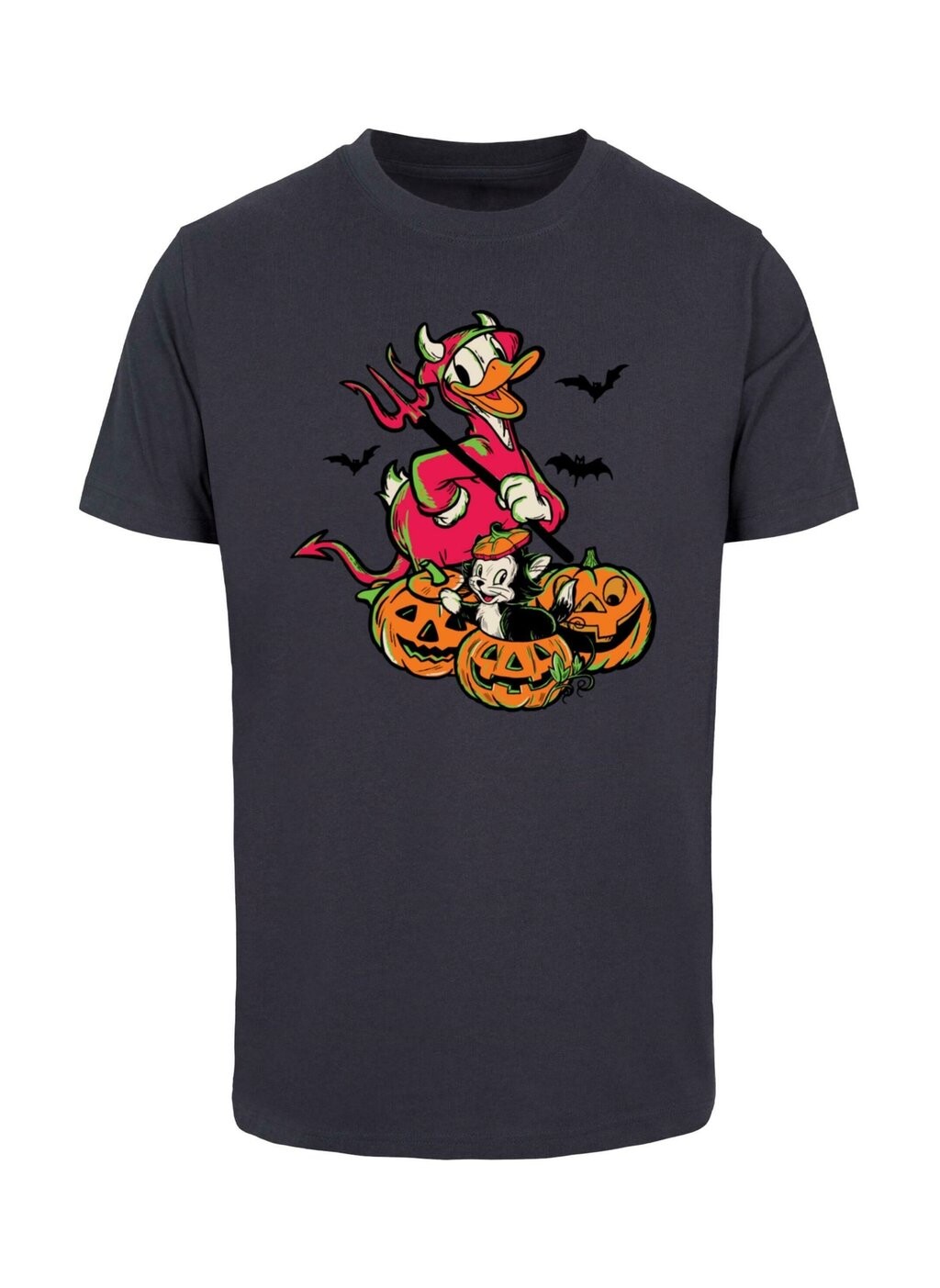 Футболка с принтом DONALD DUCK HALLOWEEN DEVIL ABSOLUTE CULT, темно-синий 
Футболка с принтом DONALD DUCK HALLOWEEN DEVIL ABSOLUTE CULT, темно-синий