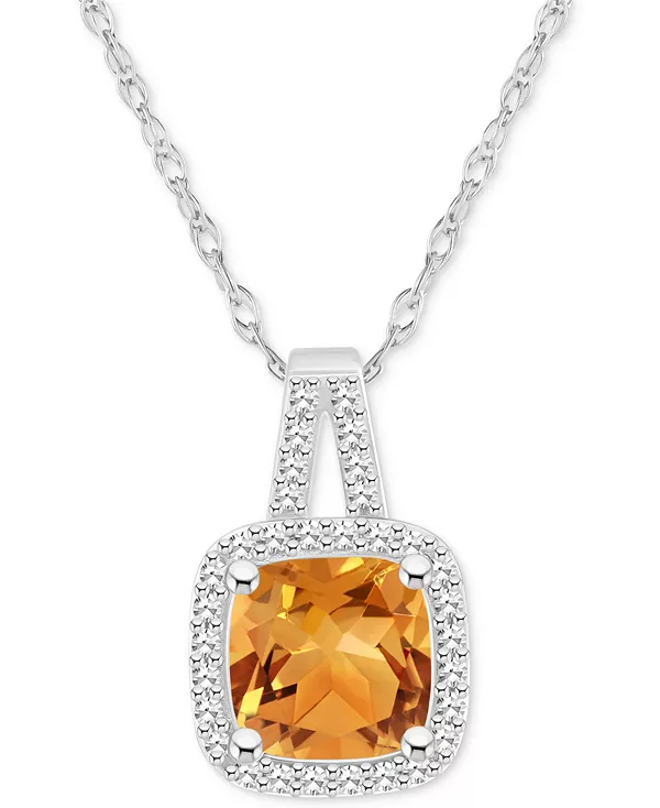 Ожерелье с подвеской в форме ореола из серебра 925 пробы с аметистом (1,5 карата) и бриллиантом (1/6 карата) длиной 18 дюймов (также с цитрином, гранатом, перидотом и голубым топазом) Macy'S, citrine
Ожерелье с подвеской в форме ореола из серебра 925 пробы с аметистом (1,5 карата) и бриллиантом (1/6 карата) длиной 18 дюймов (также с цитрином, гранатом, перидотом и голубым топазом) Macy'S, citrine