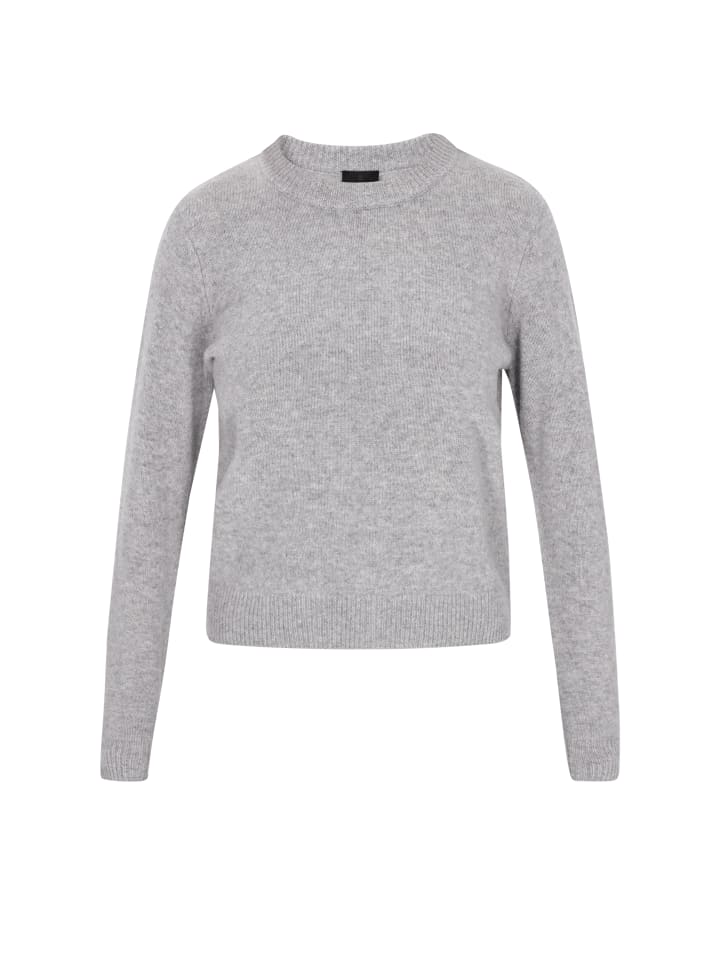 Женский свитер светло-серого меланжевого цвета DreiMaster
Женский свитер светло-серого меланжевого цвета DreiMaster