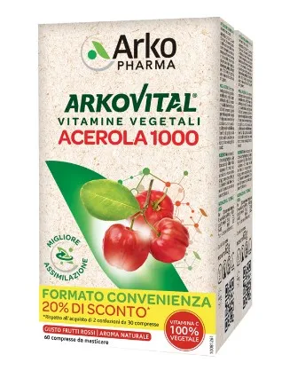 Arkopharma Arkovital Acerola 1000 60 таблеток Натуральный витамин С
Arkopharma Arkovital Acerola 1000 60 таблеток Натуральный витамин С