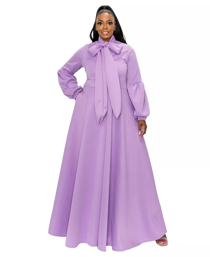 Платье Bella Donna больших размеров с лентой и рукавами епископа L I V D, фиолетовый
Платье Bella Donna больших размеров с лентой и рукавами епископа L I V D, фиолетовый