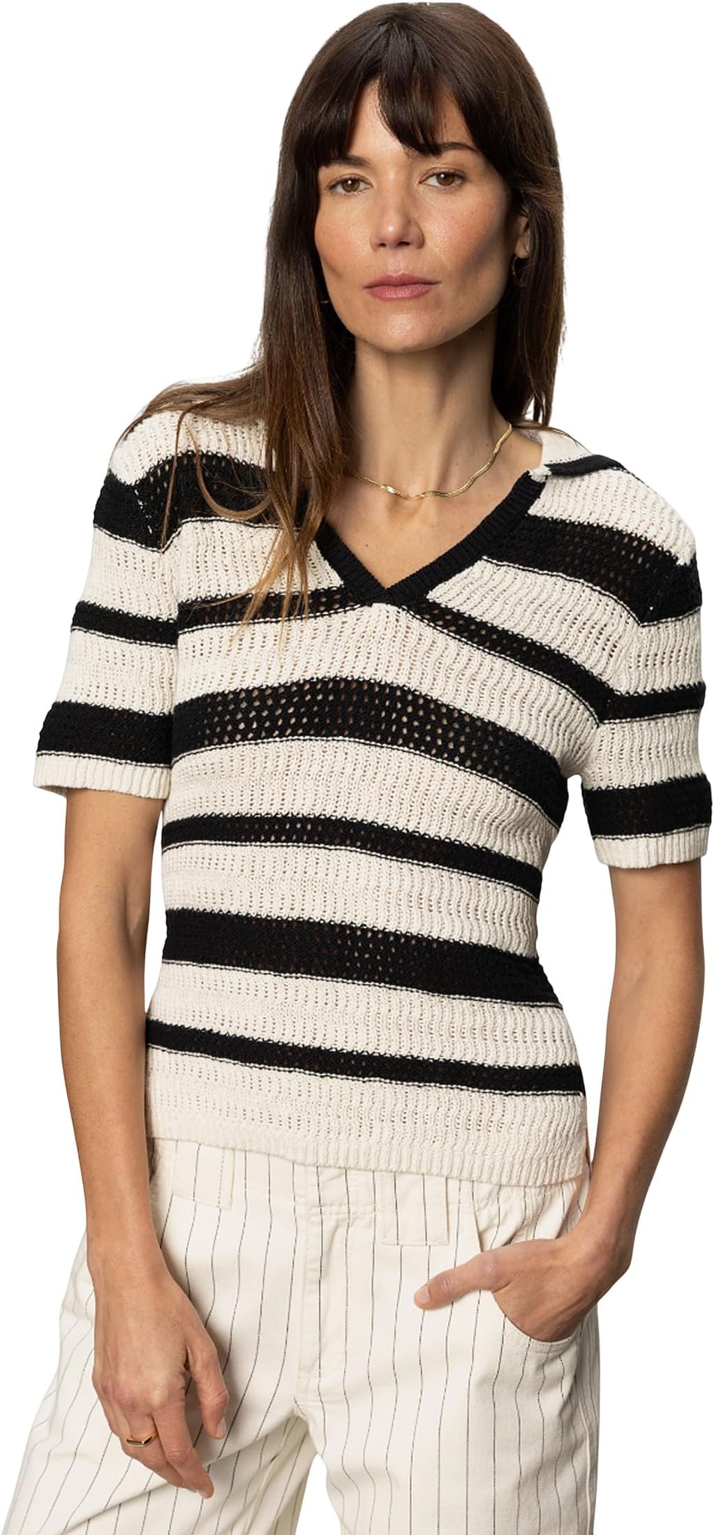 Свитер Sanctuary Knitted Collared Top, Black/Chalk
Свитер Sanctuary Knitted Collared Top, Black/Chalk