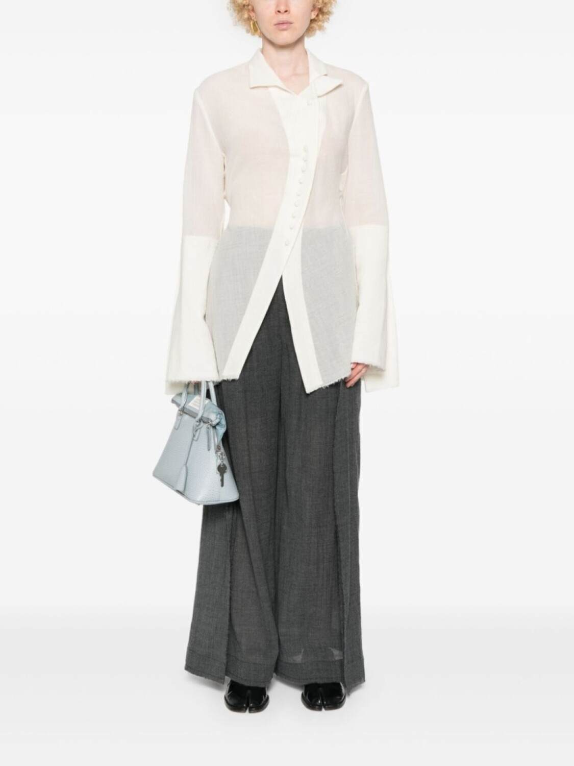 YEHUAFAN асимметричная рубашка, нейтральный цвет
YEHUAFAN асимметричная рубашка, нейтральный цвет