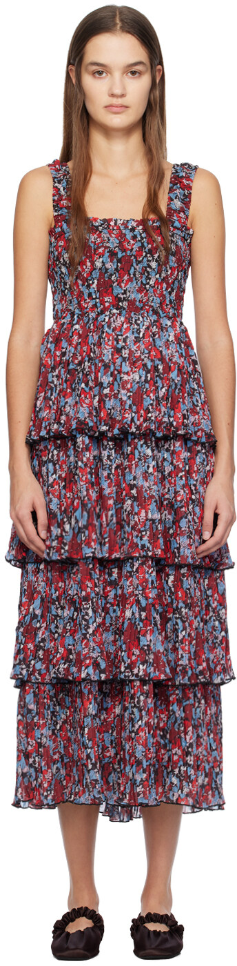 Платье-миди с разноцветным принтом Ganni
Платье-миди с разноцветным принтом Ganni