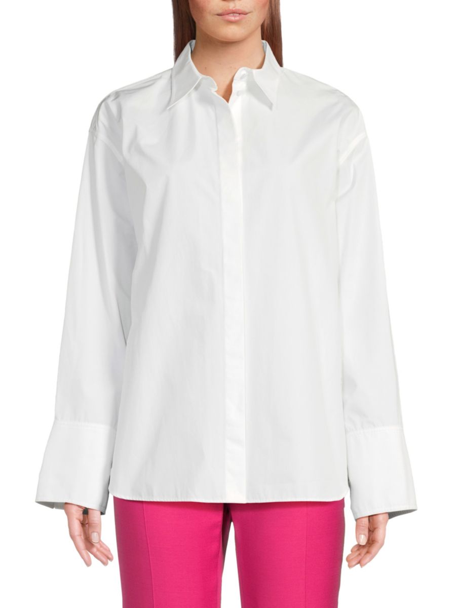 Рубашка из хлопка с открытой спиной Valentino Garavani, белый
Рубашка из хлопка с открытой спиной Valentino Garavani, белый