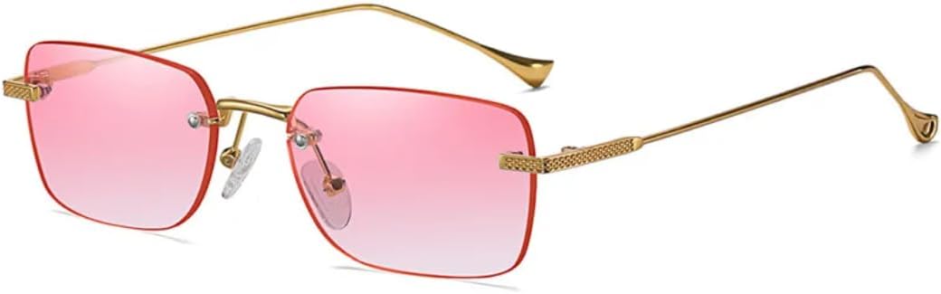 Модные солнцезащитные очки без оправы, маленькие прямоугольные, для женщин и мужчин, в стиле ретро, прозрачные, с градиентным переходом, разноцветные, с защитой от УФ-излучения UV400 TVTBBVV, Pink Gradient
Модные солнцезащитные очки без оправы, маленькие прямоугольные, для женщин и мужчин, в стиле ретро, прозрачные, с градиентным переходом, разноцветные, с защитой от УФ-излучения UV400 TVTBBVV, Pink Gradient