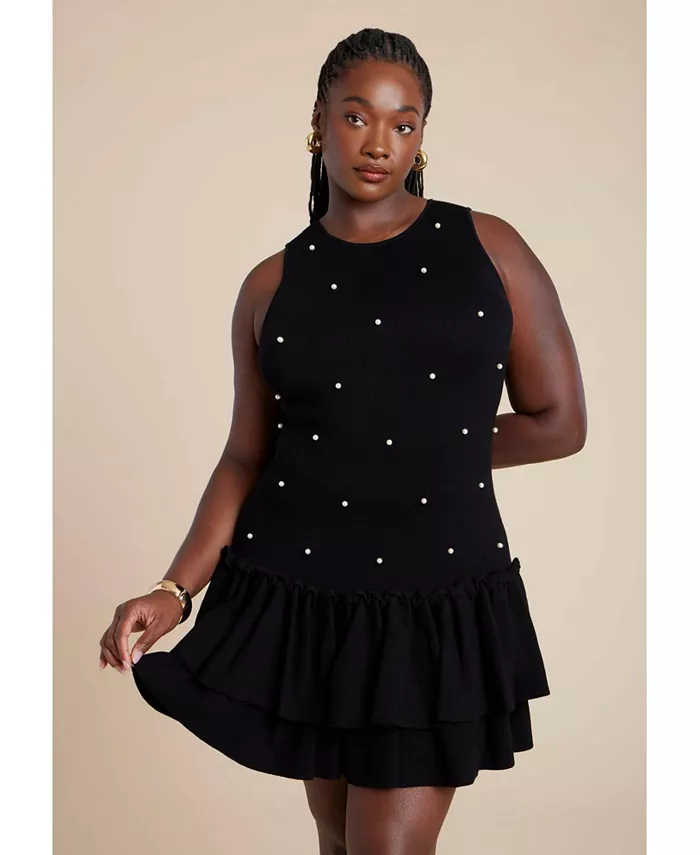 Женское рабочее платье Ponte с декоративными швами ELOQUII, черный
Женское рабочее платье Ponte с декоративными швами ELOQUII, черный