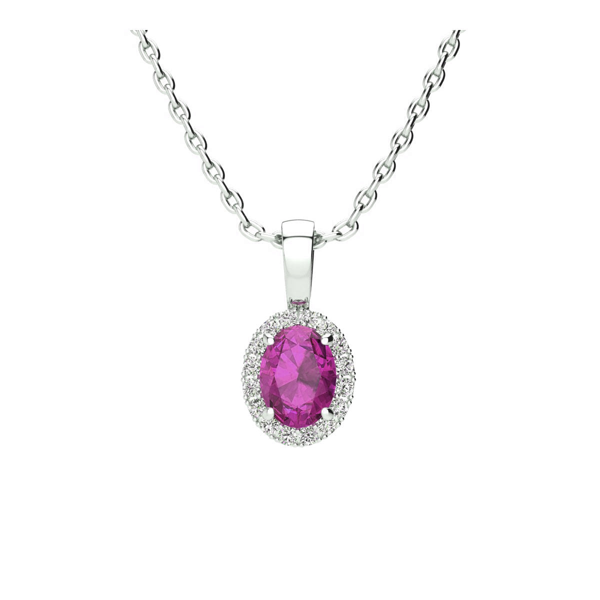 Ожерелье из стерлингового серебра с овальным камнем 1 карат и бриллиантом в форме ореола на цепочке длиной 18 дюймов Superjeweler, Pink Sapphire
Ожерелье из стерлингового серебра с овальным камнем 1 карат и бриллиантом в форме ореола на цепочке длиной 18 дюймов Superjeweler, Pink Sapphire