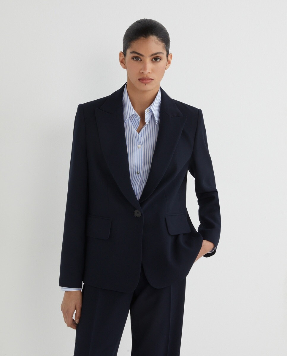 Однотонный пиджак с лацканами El Corte Inglés, темно-синий
Однотонный пиджак с лацканами El Corte Inglés, темно-синий