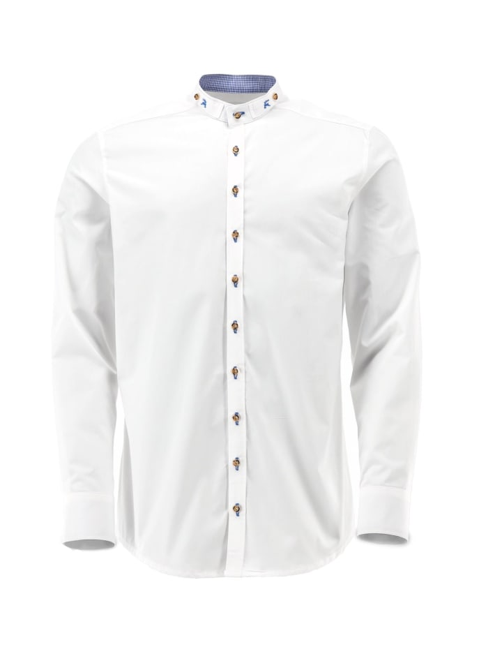 Традиционная рубашка Омсая белого и средне-синего цветов OS-Trachten
Традиционная рубашка Омсая белого и средне-синего цветов OS-Trachten