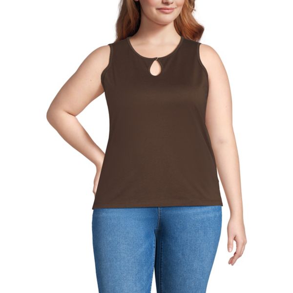 Майка больших размеров с вырезом-замочной скважиной Lands' End, цвет rich coffee
Майка больших размеров с вырезом-замочной скважиной Lands' End, цвет rich coffee