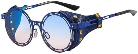 Мужские панк-солнцезащитные очки большого размера 2027 года для женщин, металлические круглые очки в стиле стимпанк, кожаные очки, винтажные, с защитой от УФ-излучения UV400 MTZJH, Blue
Мужские панк-солнцезащитные очки большого размера 2027 года для женщин, металлические круглые очки в стиле стимпанк, кожаные очки, винтажные, с защитой от УФ-излучения UV400 MTZJH, Blue