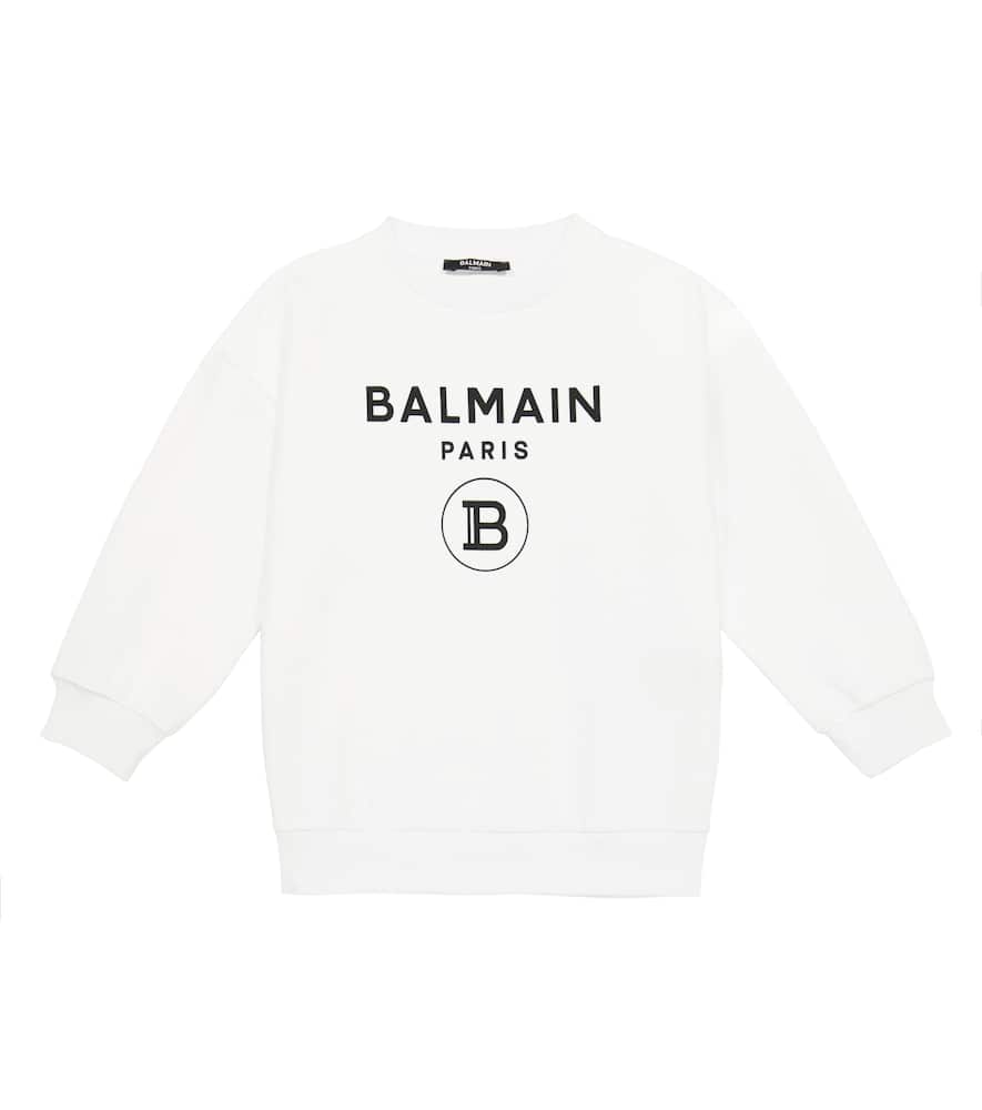 Хлопковый свитшот с логотипом Balmain Kids, 100-Bianco
Хлопковый свитшот с логотипом Balmain Kids, 100-Bianco