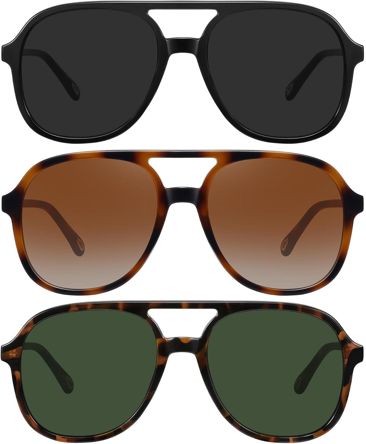 Солнцезащитные очки-авиаторы MEETSUN в стиле ретро, большие, для женщин и мужчин, модные, в стиле 70-х и 80-х, квадратные, 3 штуки, защита от ультрафиолета UV400, 3pack(black +Tortoise/Brown +Tortoise/Green)
Солнцезащитные очки-авиаторы MEETSUN в стиле ретро, большие, для женщин и мужчин, модные, в стиле 70-х и 80-х, квадратные, 3 штуки, защита от ультрафиолета UV400, 3pack(black +Tortoise/Brown +Tortoise/Green)
