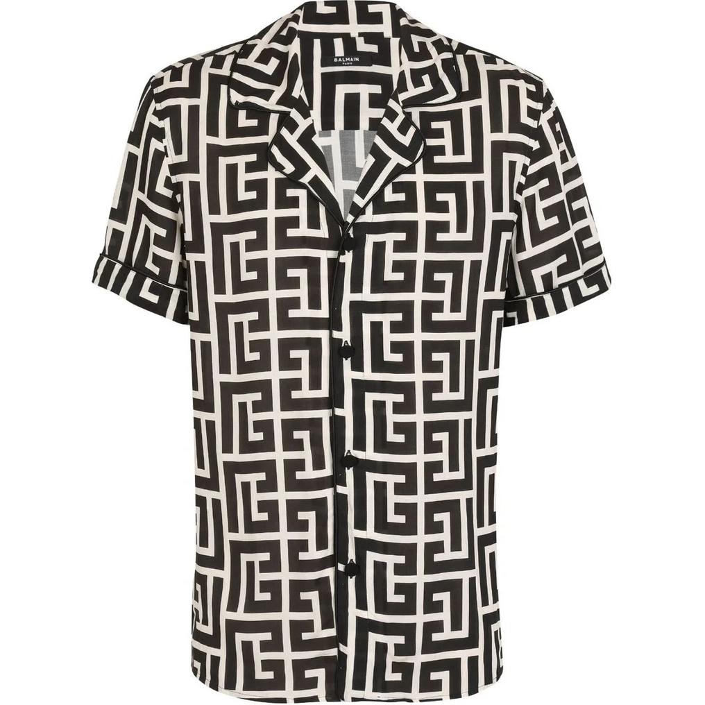 Монограмма принтованная короткая рубашка BALMAIN, черный
Монограмма принтованная короткая рубашка BALMAIN, черный