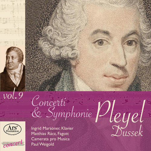 CD диск Pleyel / Dussek / Camerata Pro Musica / Marsoner: Concerti Symphonie 9
CD диск Pleyel / Dussek / Camerata Pro Musica / Marsoner: Concerti Symphonie 9