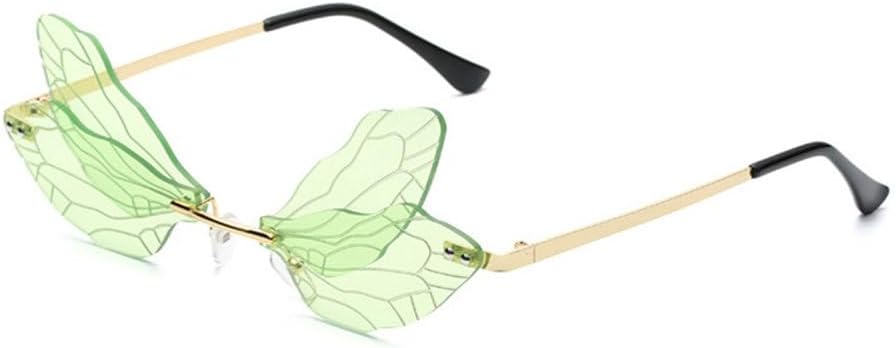 LVTFCO Модные уникальные солнцезащитные очки без оправы в форме крыла стрекозы для женщин, винтажные, с прозрачными линзами цвета океана, популярные солнцезащитные очки для мужчин, Green
LVTFCO Модные уникальные солнцезащитные очки без оправы в форме крыла стрекозы для женщин, винтажные, с прозрачными линзами цвета океана, популярные солнцезащитные очки для мужчин, Green