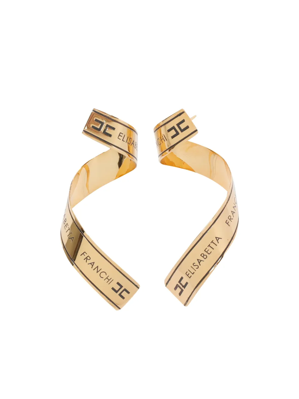Витые серьги с логотипом Elisabetta Franchi, золотой
Витые серьги с логотипом Elisabetta Franchi, золотой