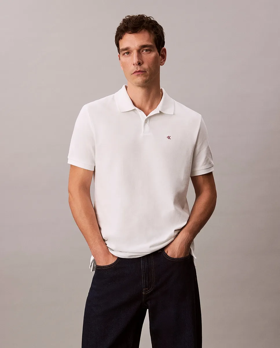 Мужская футболка-поло из пике с монограммой Calvin Klein Jeans, белый
Мужская футболка-поло из пике с монограммой Calvin Klein Jeans, белый