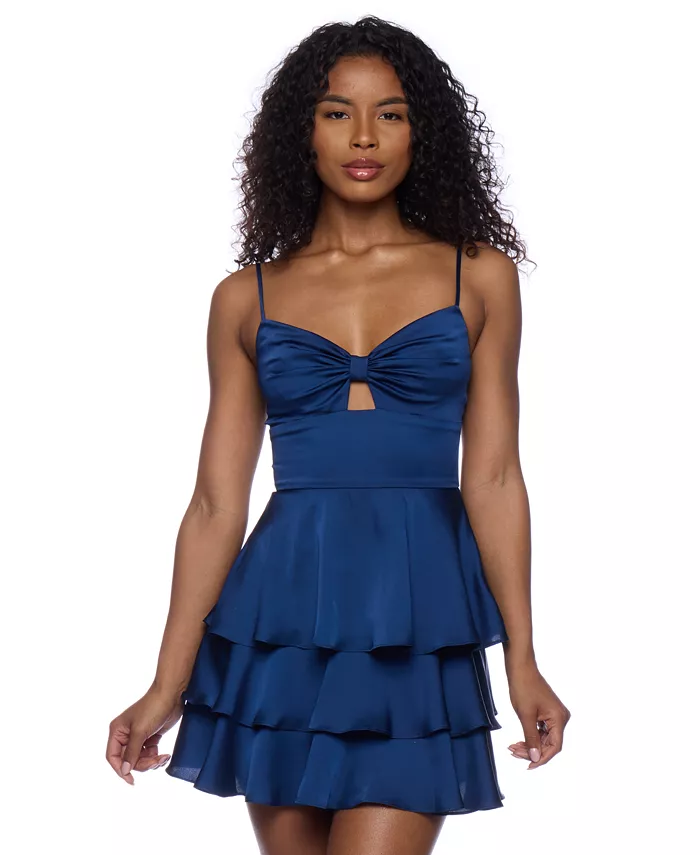 Атласное трехъярусное мини-платье для юниоров B Darlin, синий
Атласное трехъярусное мини-платье для юниоров B Darlin, синий