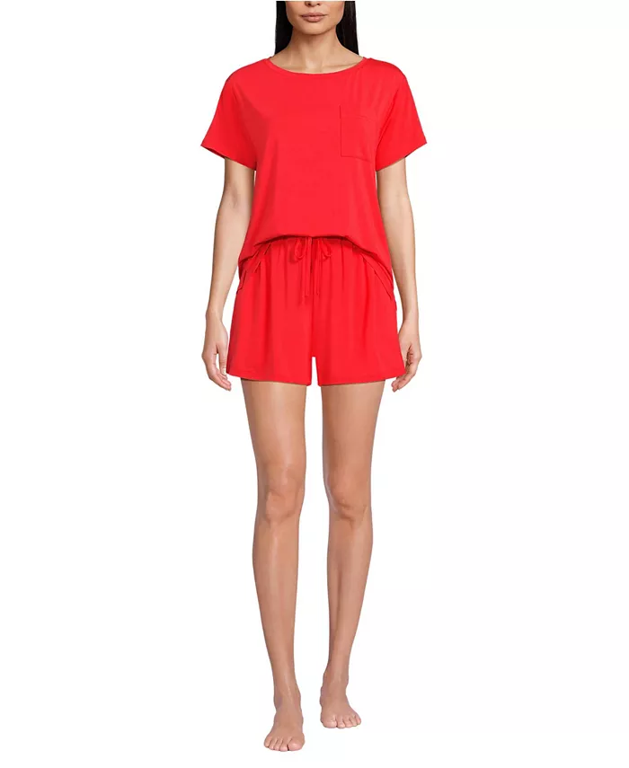 Женский охлаждающий пижамный комплект из двух предметов: футболка с коротким рукавом и шорты Lands' End, красный
Женский охлаждающий пижамный комплект из двух предметов: футболка с коротким рукавом и шорты Lands' End, красный