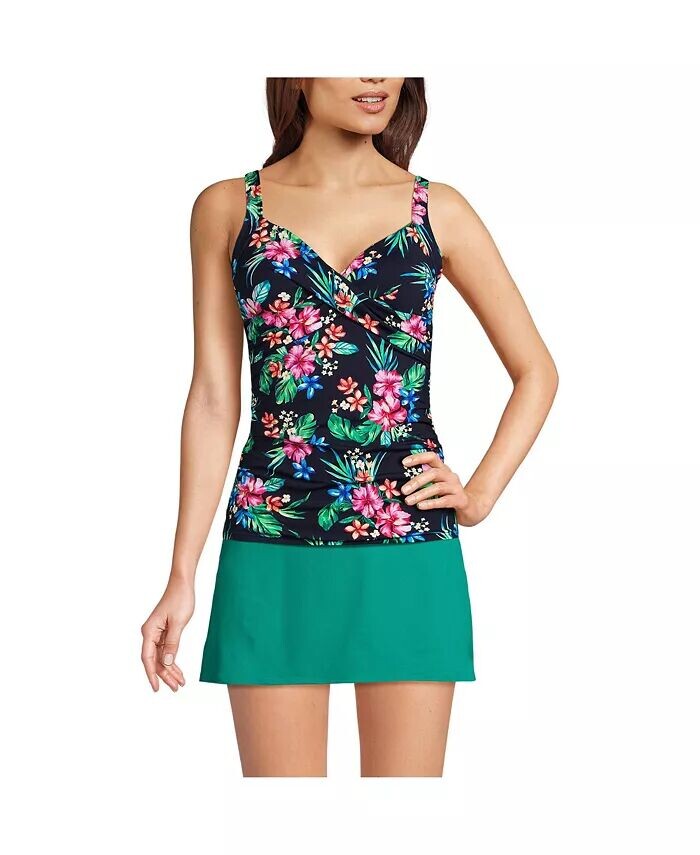 Женский купальник-танкини с длинным торсом и v-образным вырезом на косточках, топ-топ Lands' End, синий
Женский купальник-танкини с длинным торсом и v-образным вырезом на косточках, топ-топ Lands' End, синий