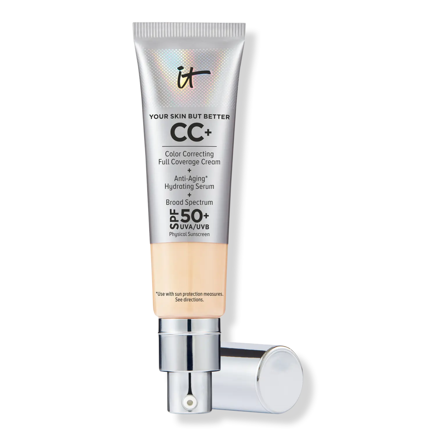 CC+ крем с SPF 50+ IT Cosmetics, Light (very light with olive undertones)
CC+ крем с SPF 50+ IT Cosmetics, Light (very light with olive undertones)