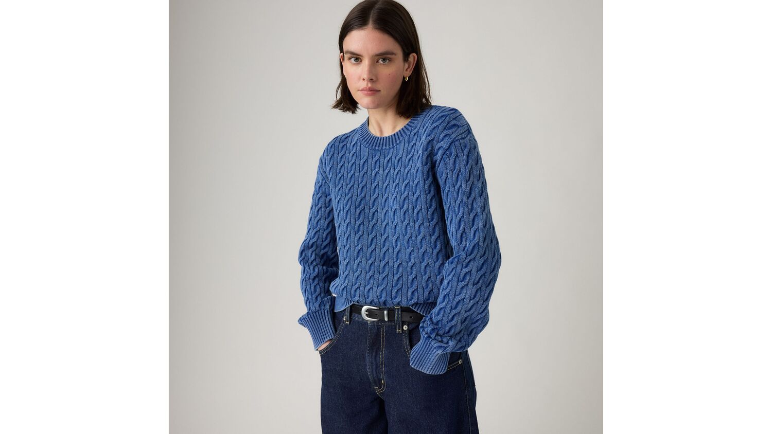 Пуловер Boyfriend Cable Crewneck Levi's, Indigo Blue - Light Wash
Пуловер Boyfriend Cable Crewneck Levi's, Indigo Blue - Light Wash