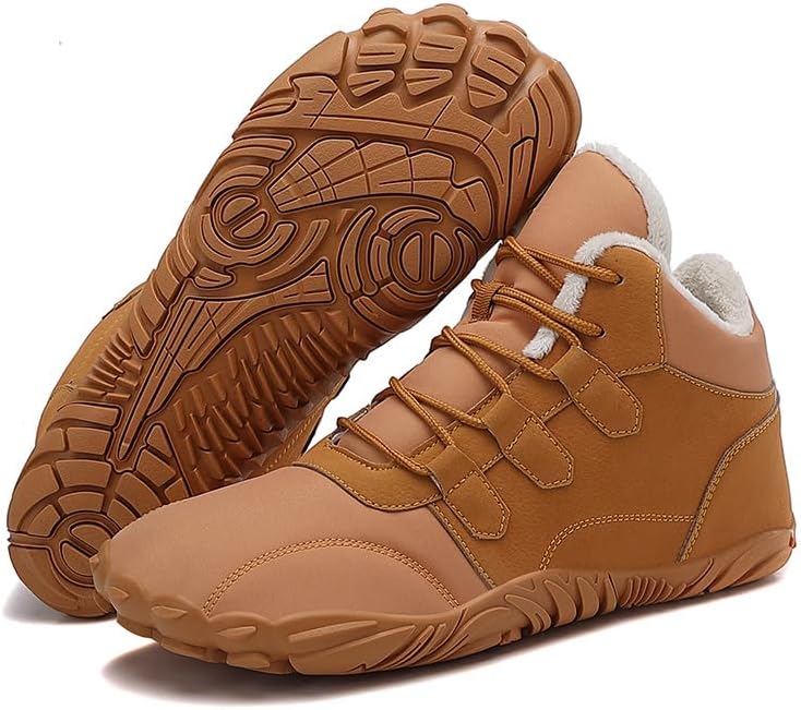 Женские и мужские ботинки Qacksv, обувь босоногого типа, зимние ботинки для снега - теплые минималистичные с широким носком, водонепроницаемые зимние ботинки, теплые ботильоны с поддержкой свода стопы, коричневый
Женские и мужские ботинки Qacksv, обувь босоногого типа, зимние ботинки для снега - теплые минималистичные с широким носком, водонепроницаемые зимние ботинки, теплые ботильоны с поддержкой свода стопы, коричневый