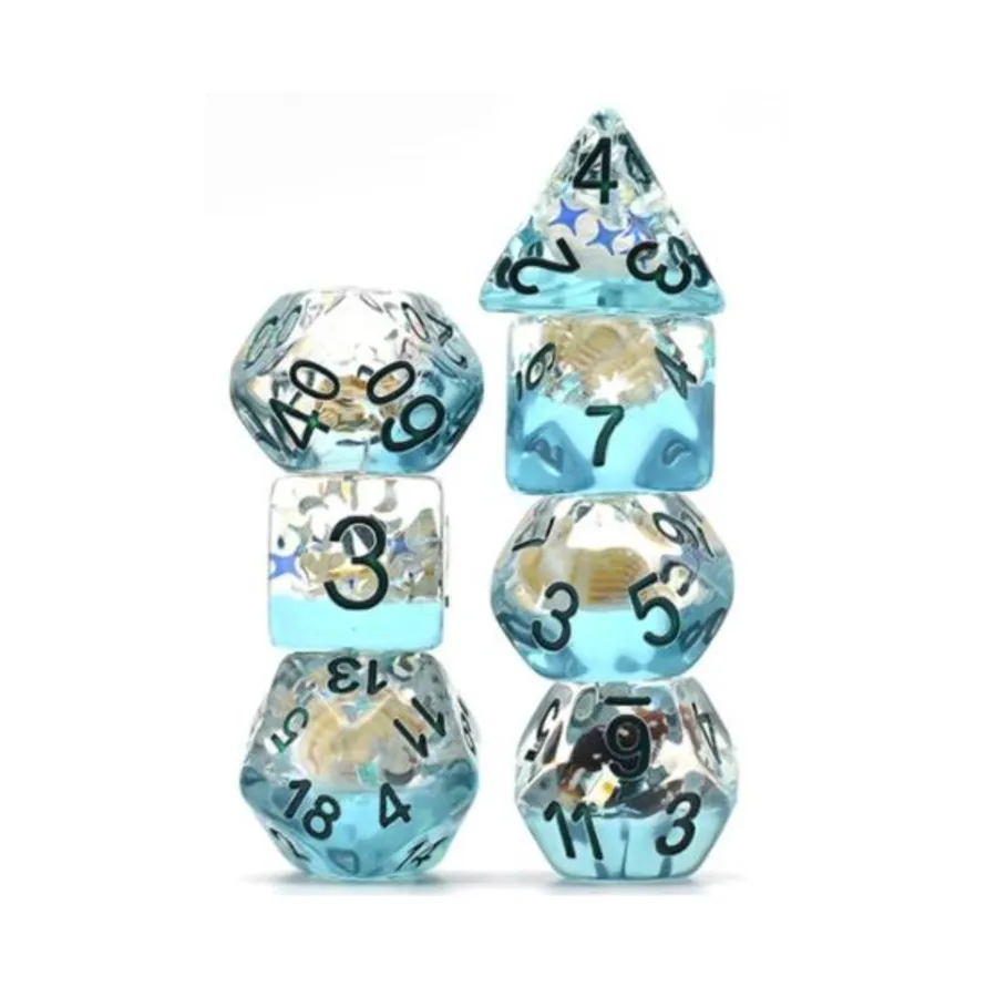 Набор Poly — Черная пляжная раковина с бирюзовым цветом (7), Dice Sets - Resin/Acrylic - Rainbow & Multi-Colored (Foam Brain Games)
Набор Poly — Черная пляжная раковина с бирюзовым цветом (7), Dice Sets - Resin/Acrylic - Rainbow & Multi-Colored (Foam Brain Games)