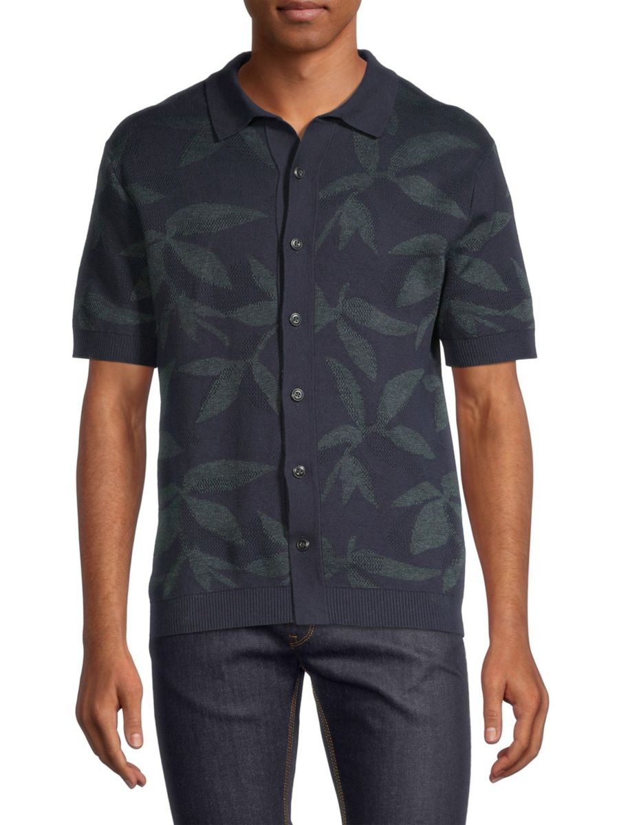 Рубашка с короткими рукавами и цветочным жаккардом Vince, цвет Coastal Combo
Рубашка с короткими рукавами и цветочным жаккардом Vince, цвет Coastal Combo