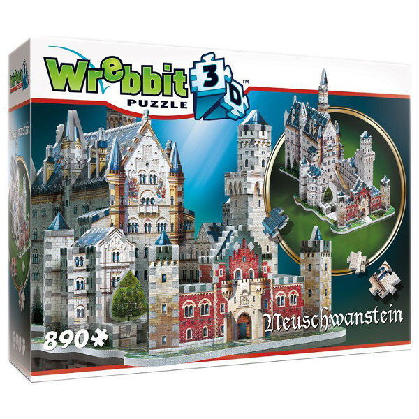 Пазл Wrebbit 3D, Замок Нойшванштайн, 890 шт.
Пазл Wrebbit 3D, Замок Нойшванштайн, 890 шт.