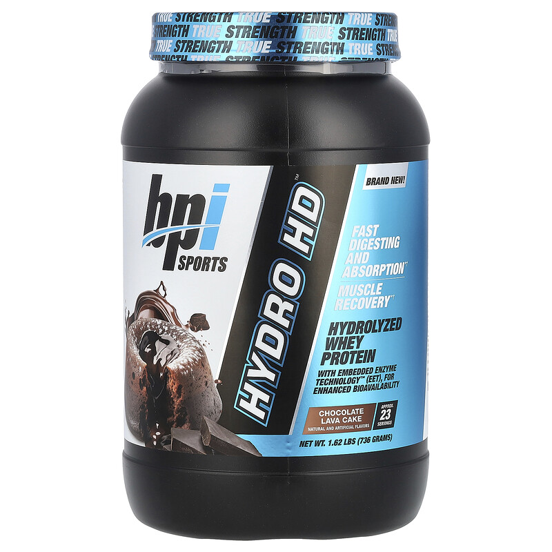 BPI Sports, Hydro HD, Hydrolyzed Whey Protein, Chocolate Lava Cake, 1.62 lbs (736 g)
BPI Sports, Hydro HD, Hydrolyzed Whey Protein, Chocolate Lava Cake, 1.62 lbs (736 g)