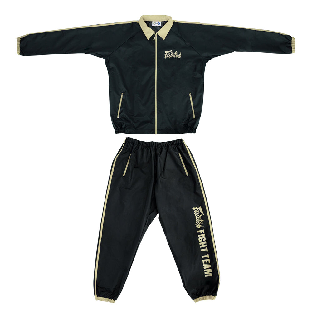Спортивный костюм Fairtex Vinyl Sweat Suit - VS4, черный/коричневый
Спортивный костюм Fairtex Vinyl Sweat Suit - VS4, черный/коричневый