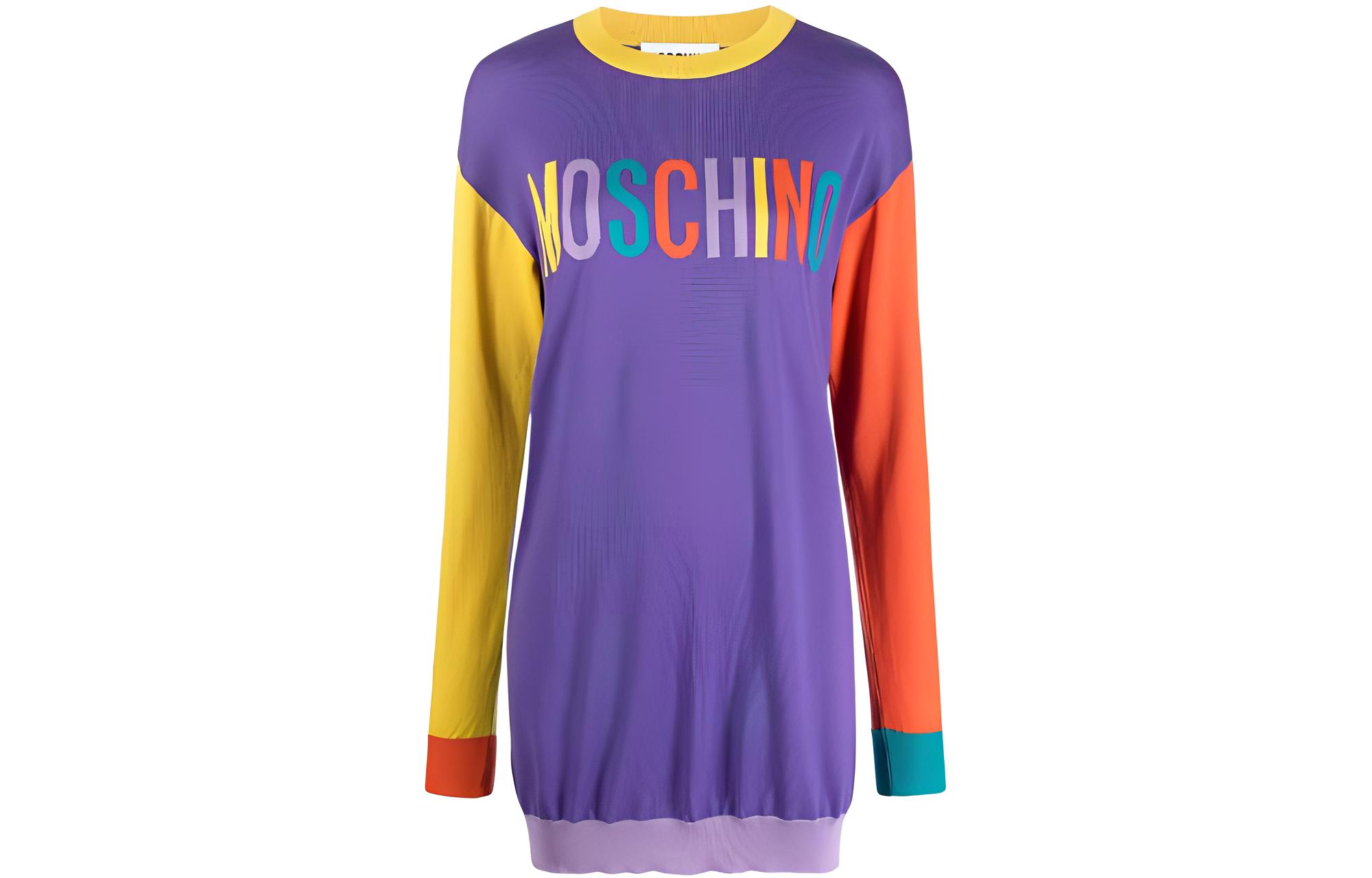 Платье-футболка с логотипом и цветовыми блоками Moschino, фиолетовый
Платье-футболка с логотипом и цветовыми блоками Moschino, фиолетовый