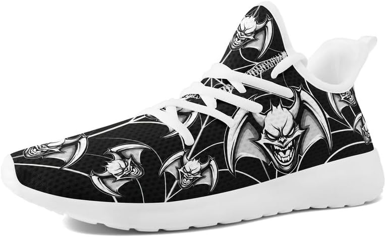 Кроссовки AWSOLE Fashion с черепом для мужчин и женщин, стильные унисекс, шнуровка, комфортные, дышащие, легкие, готические, белый/черный
Кроссовки AWSOLE Fashion с черепом для мужчин и женщин, стильные унисекс, шнуровка, комфортные, дышащие, легкие, готические, белый/черный