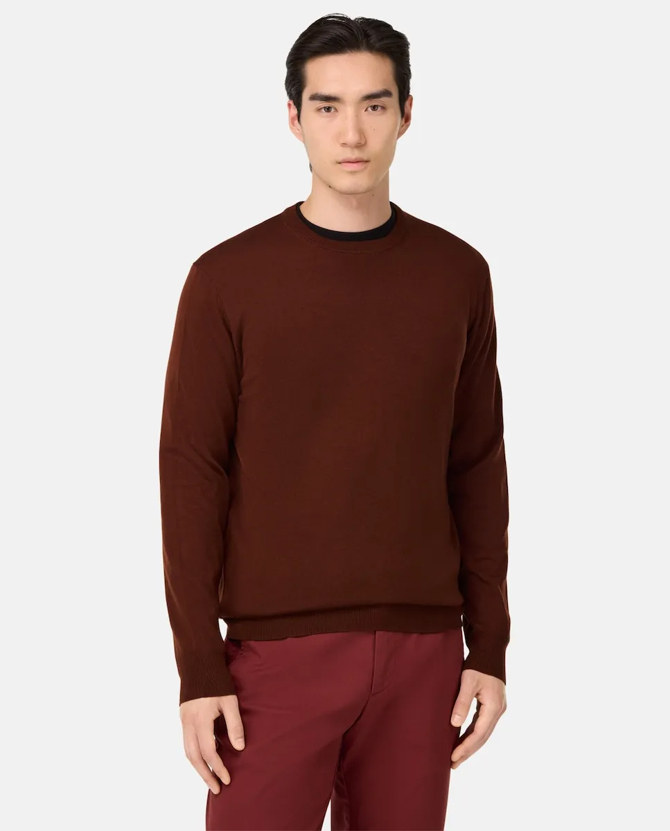 Свитер с круглым вырезом из мериносовой шерсти Boggi Milano, темно-коричневый
Свитер с круглым вырезом из мериносовой шерсти Boggi Milano, темно-коричневый