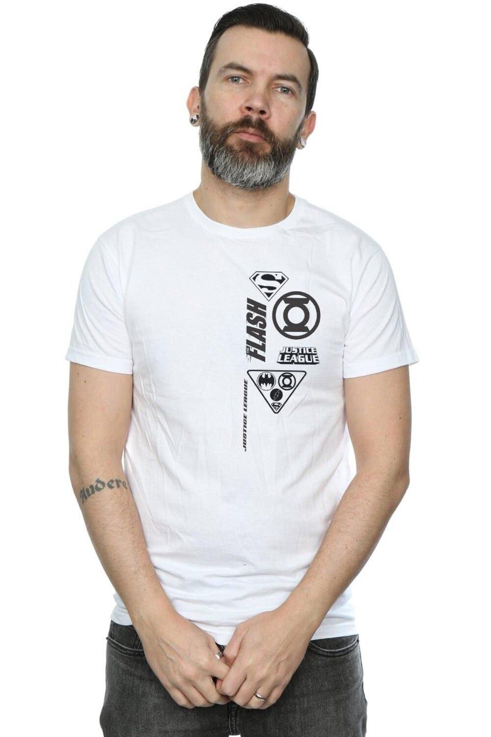 Футболка с нагрудными значками Лиги справедливости DC Comics, белый
Футболка с нагрудными значками Лиги справедливости DC Comics, белый
