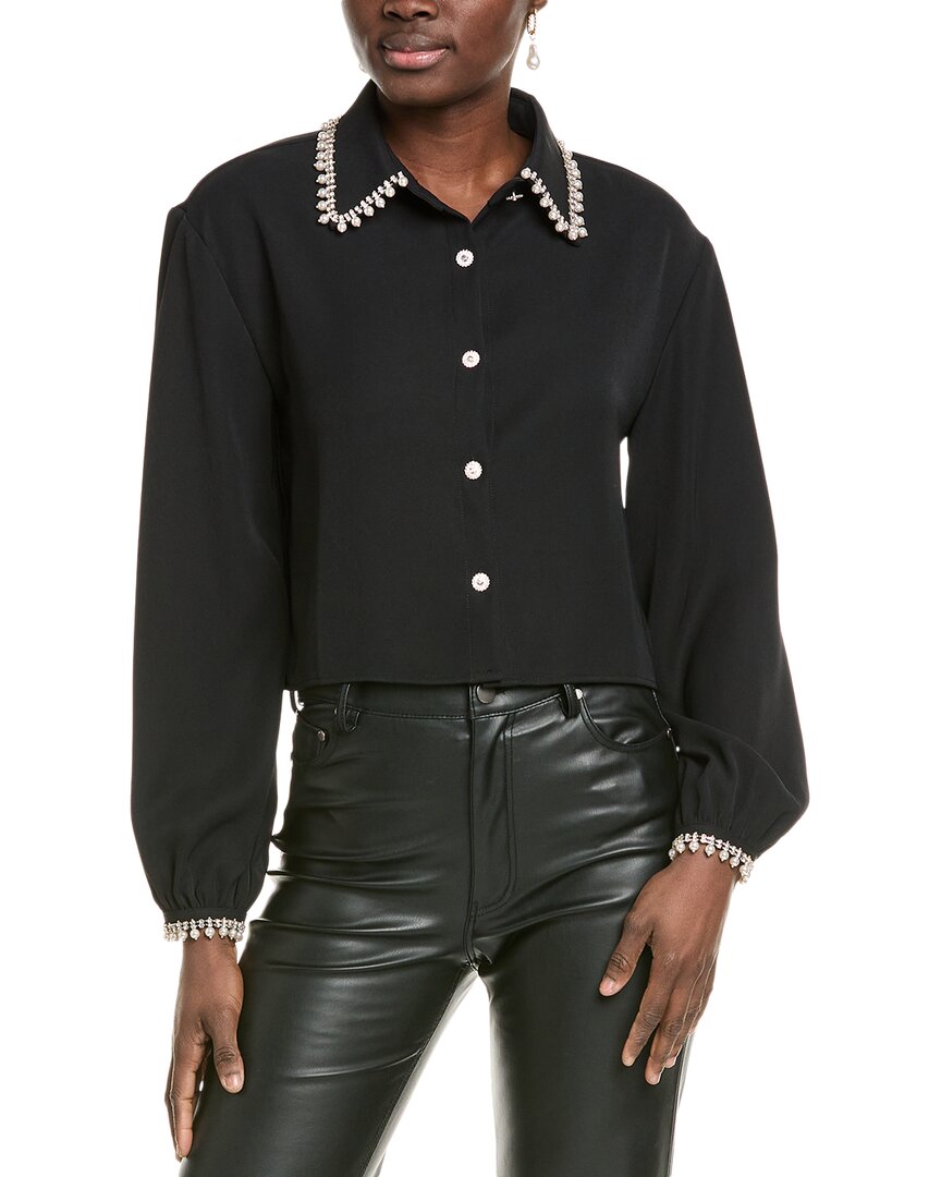 Укороченный топ Gracia с жемчужным бисером, черный
Укороченный топ Gracia с жемчужным бисером, черный