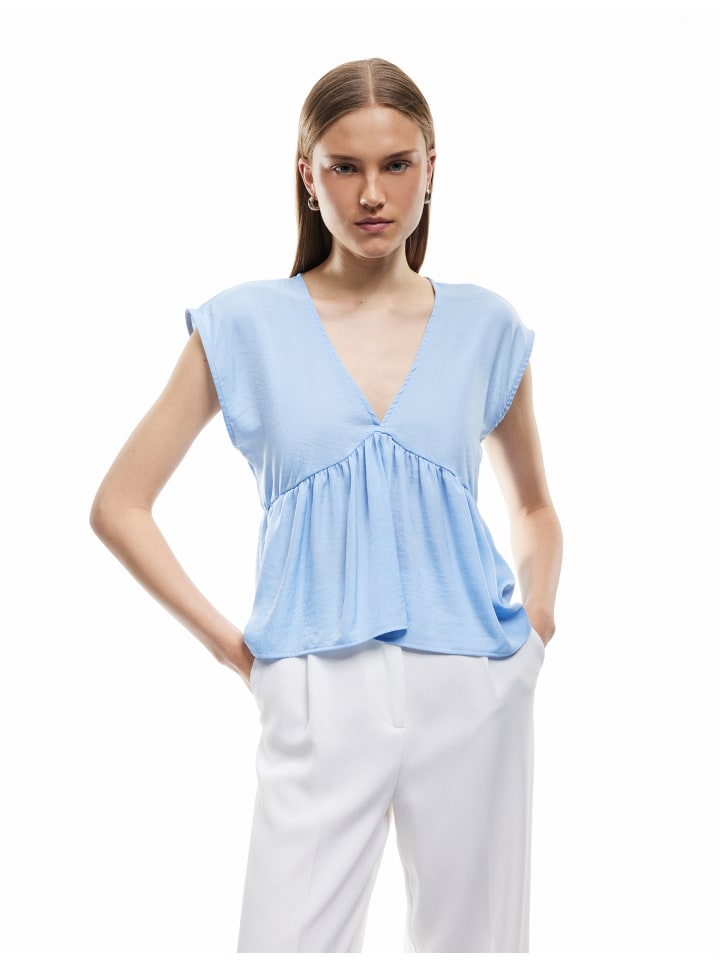 Блузка SS синего цвета KOTON
Блузка SS синего цвета KOTON