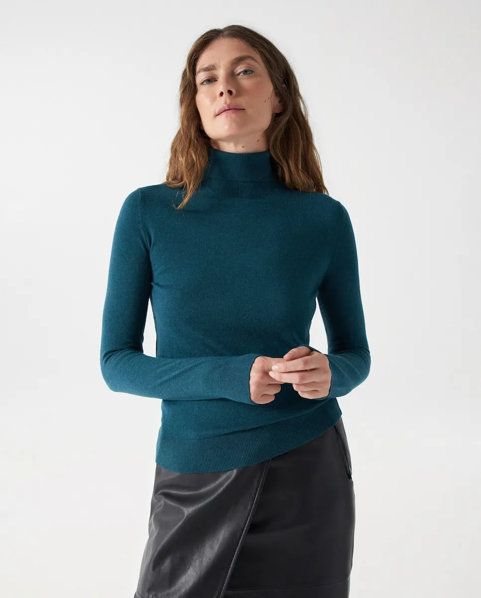 Женский вязаный свитер с высоким воротником Salsa Jeans, зеленый
Женский вязаный свитер с высоким воротником Salsa Jeans, зеленый