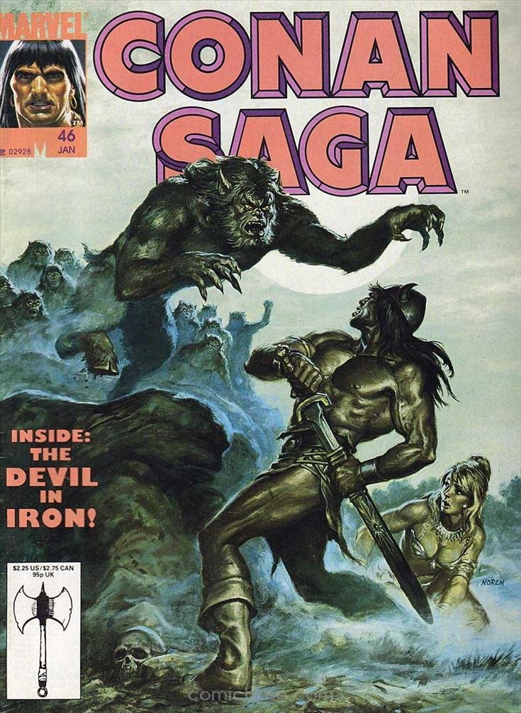 Conan Saga No. 46 : January 1991 (Marvel Comics)
Conan Saga No. 46 : January 1991 (Marvel Comics)