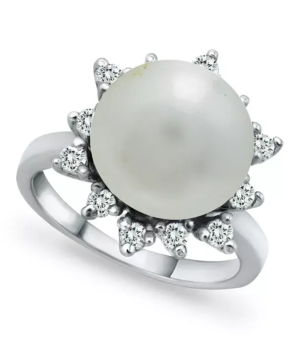 Кольцо-Ореол с искусственным жемчугом и кубическим цирконием на серебряной пластине Macy'S, silver
Кольцо-Ореол с искусственным жемчугом и кубическим цирконием на серебряной пластине Macy'S, silver