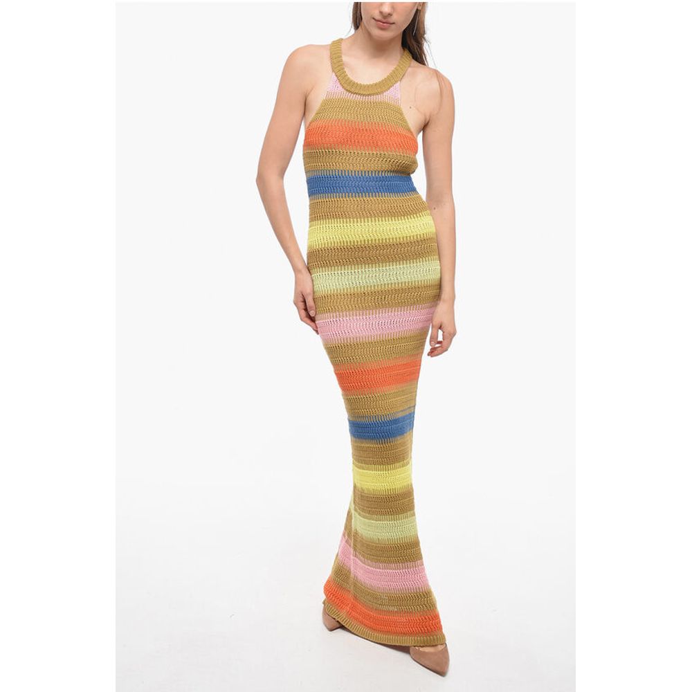 Трикотажное платье макси в разноцветную полоску ROBERTO COLLINA, коричневый
Трикотажное платье макси в разноцветную полоску ROBERTO COLLINA, коричневый