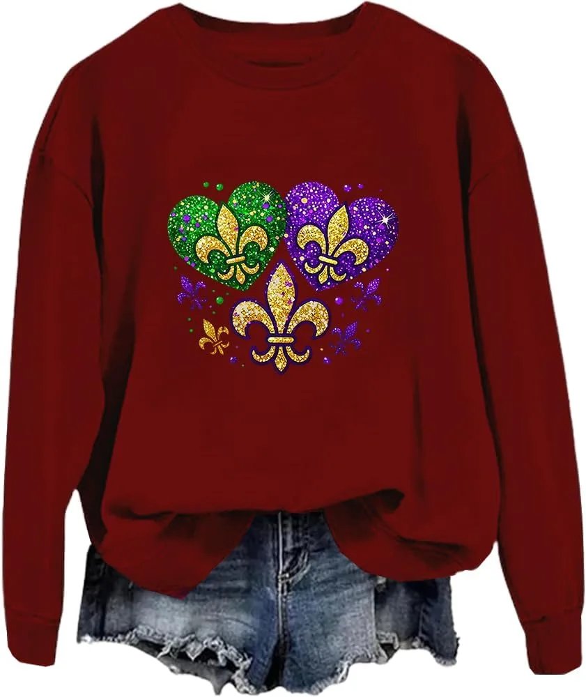 Толстовка Mardi Gras с принтом Fleur De Lis Heart в цветах purple, green и gold FITKEYS
Толстовка Mardi Gras с принтом Fleur De Lis Heart в цветах purple, green и gold FITKEYS