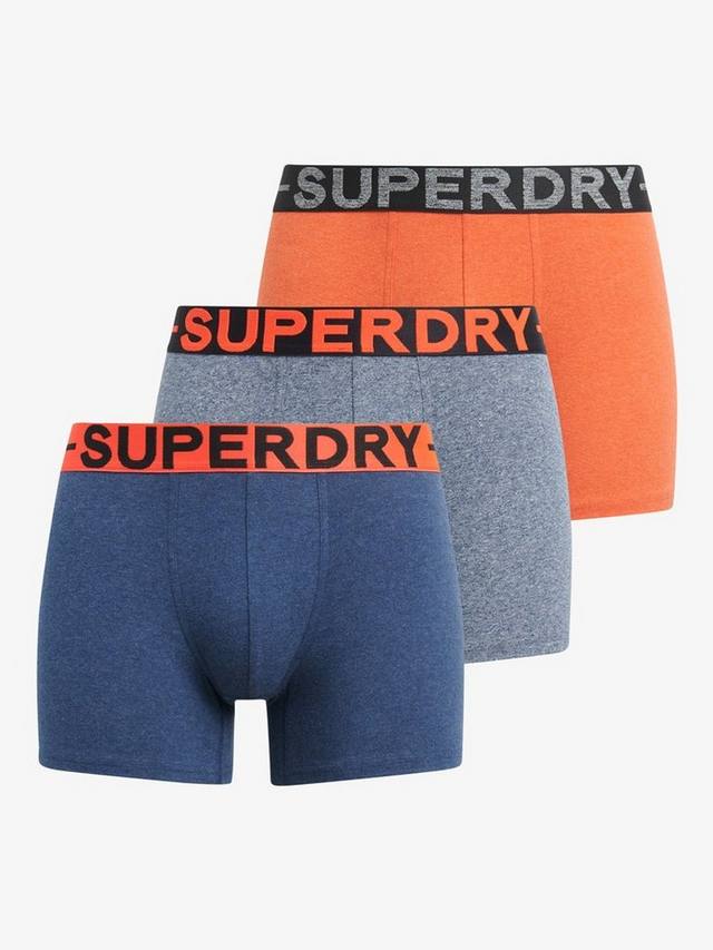 Эластичные хлопковые боксеры Superdry, Pack of 3, Indigo/Orange/Navy
Эластичные хлопковые боксеры Superdry, Pack of 3, Indigo/Orange/Navy