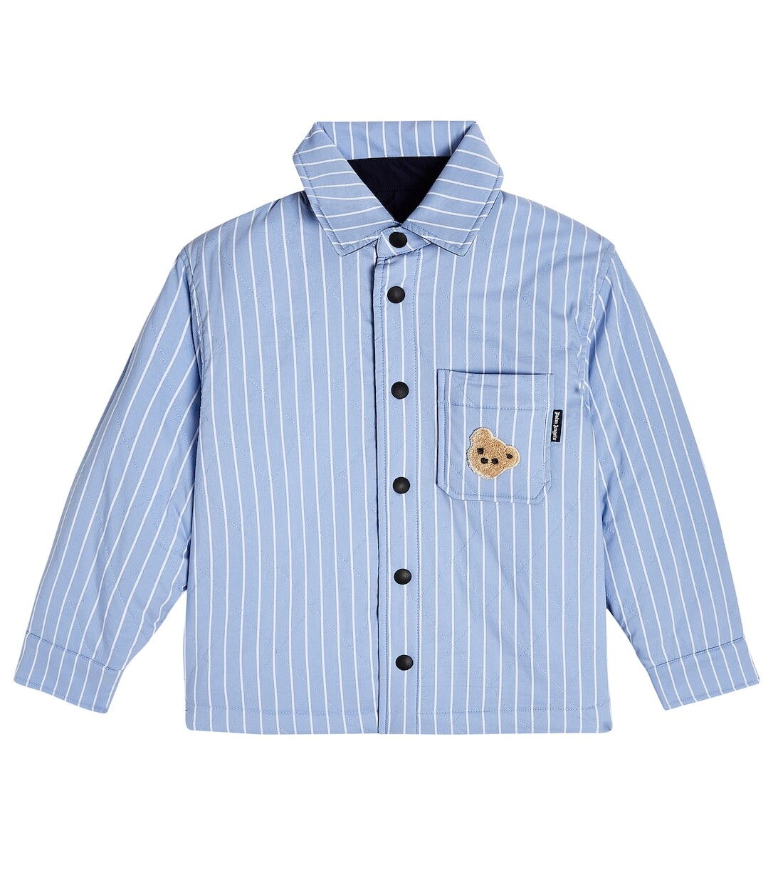 Полосатая куртка-рубашка из смесового хлопка Palm Angels, синий
Полосатая куртка-рубашка из смесового хлопка Palm Angels, синий