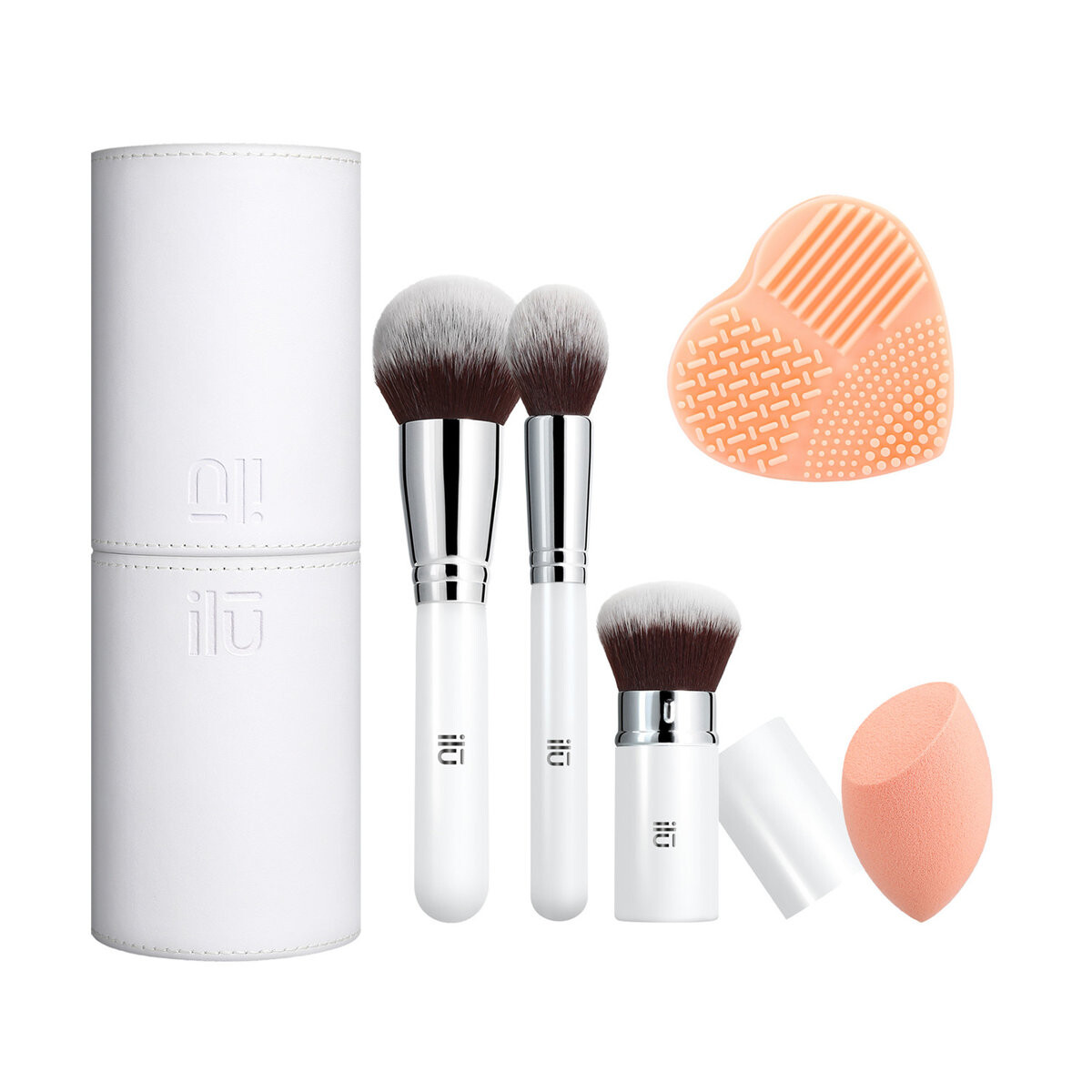 Ilū, набор аксессуаров для макияжа, 5 шт. + футляр
Ilū, набор аксессуаров для макияжа, 5 шт. + футляр