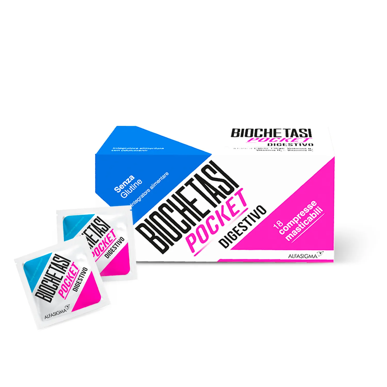 Biochetasi Pocket 18 Жевательные таблетки для улучшения пищеварения
Biochetasi Pocket 18 Жевательные таблетки для улучшения пищеварения