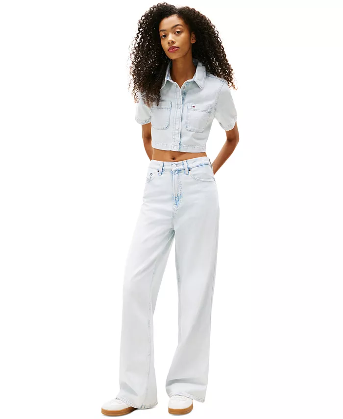 Женская укороченная джинсовая рубашка с коротким рукавом Tommy Jeans, синий
Женская укороченная джинсовая рубашка с коротким рукавом Tommy Jeans, синий